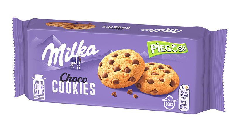 Biscoito Cookie Milka Piegushi Chocolate 135g